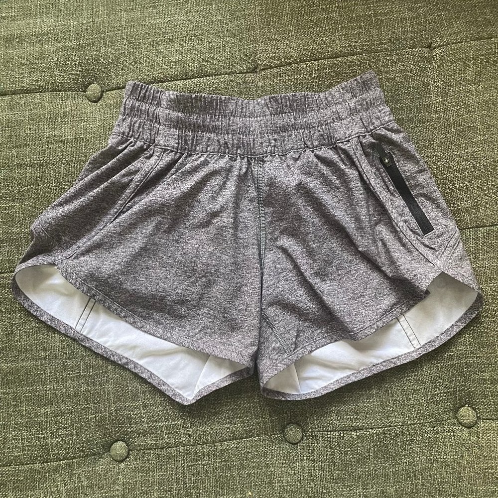 Lululemon Gray Running Shorts 4" with Lining